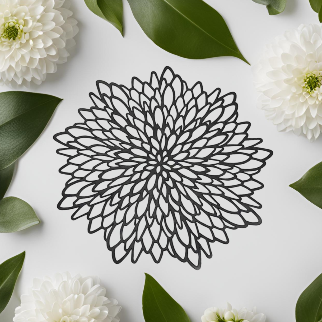 6-Pack 15" Decorative Floral Vinyl Placemats | Outdoor & Rustic Wedding Table Décor