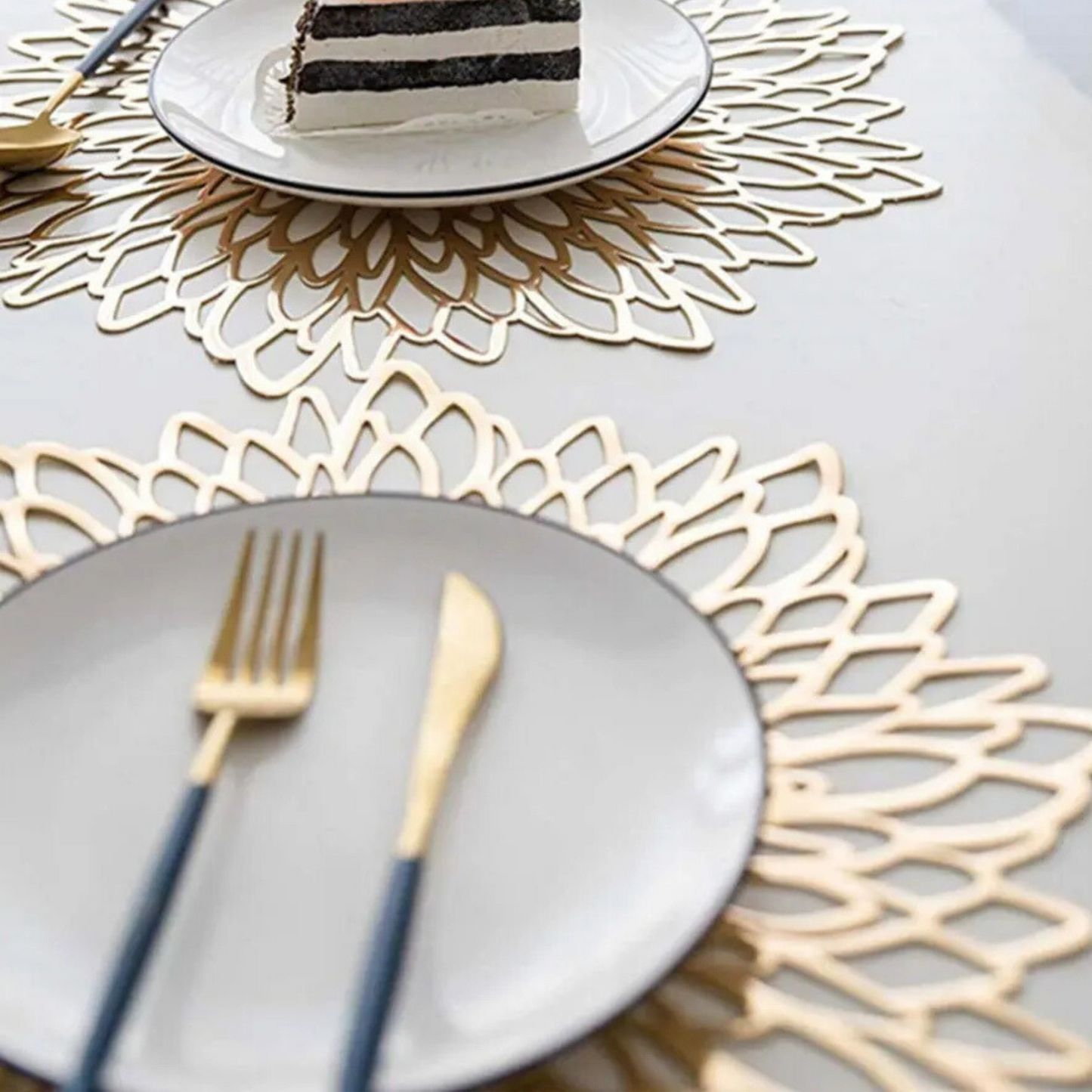 6-Pack 15" Decorative Floral Vinyl Placemats | Outdoor & Rustic Wedding Table Décor