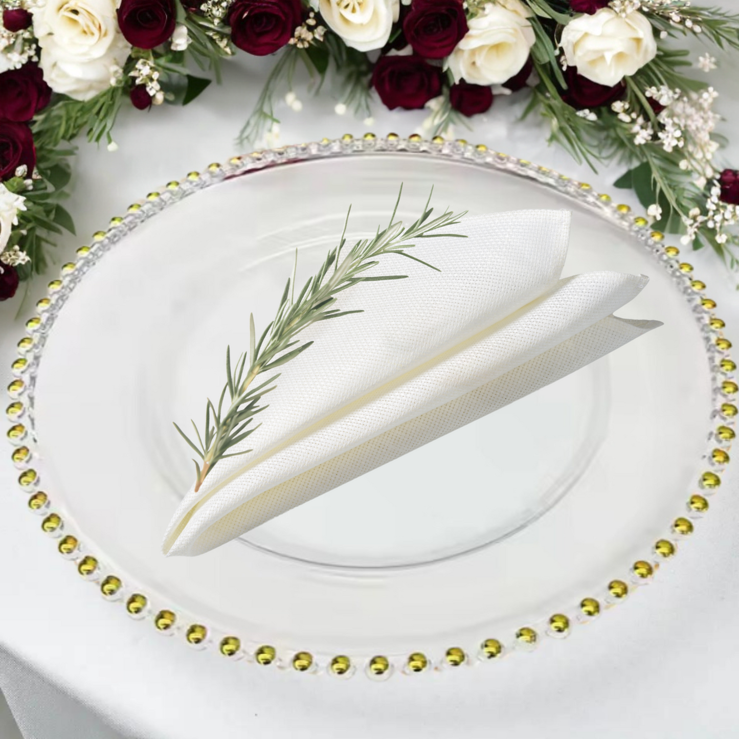 Gold Beaded Charger Plates