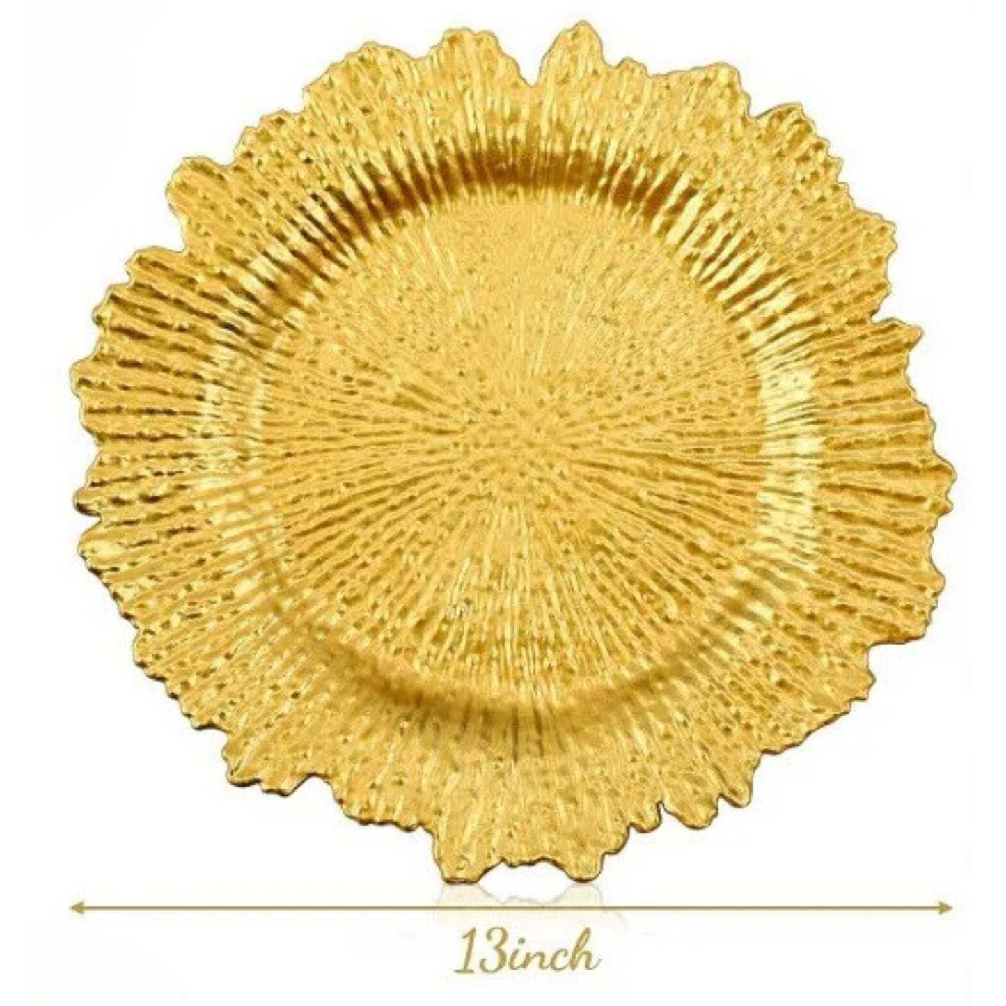 Gold Reef rim dinner charger