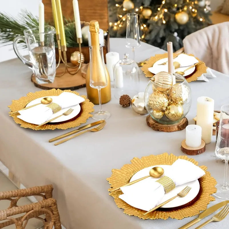 Gold Reef rim dinner charger Wedding