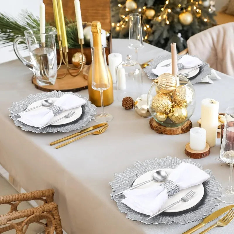 Silver Reef rim dinner charger Wedding